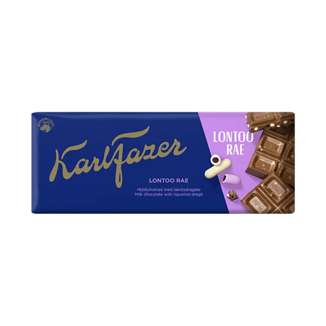 チョコのほとんど青い包み紙がある。